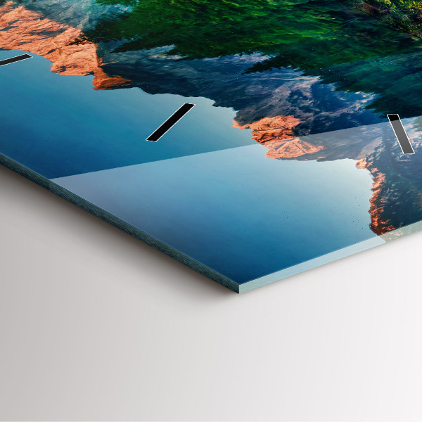 Reloj de pared cuadrado Paisaje lacustre