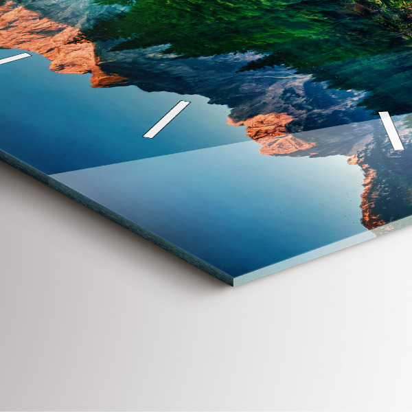 Reloj de pared cuadrado Paisaje lacustre