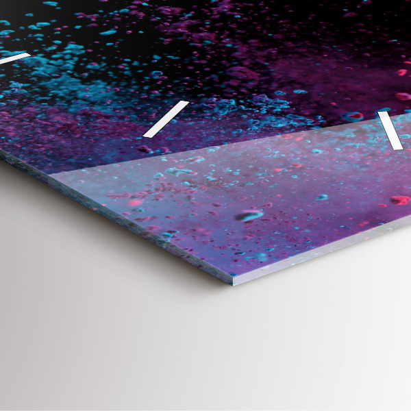 Reloj de pared cuadrado Explosión de colores