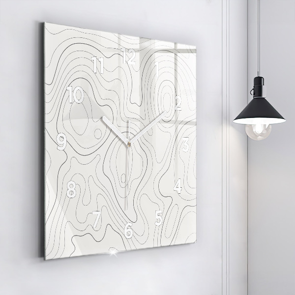 Reloj cuadrado Manchas abstractas