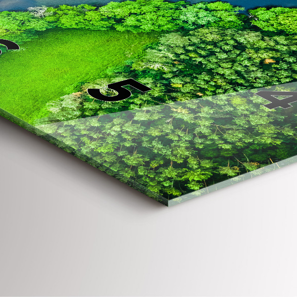 Reloj de pared cuadrado Río en el bosque