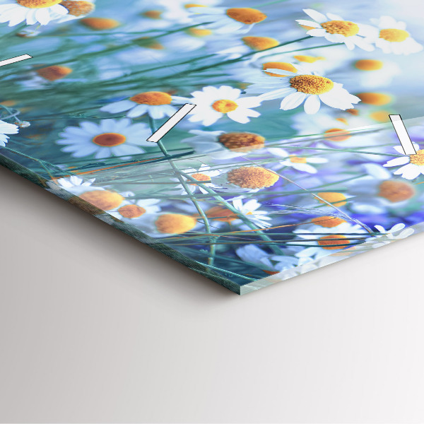 Reloj de pared cuadrado Mariposa en un prado