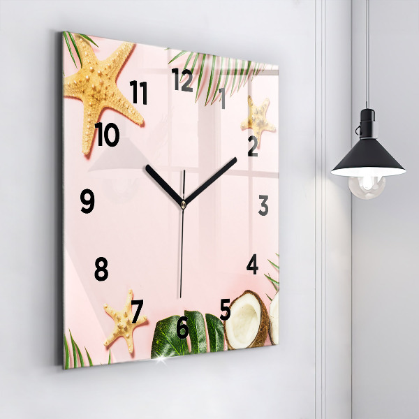 Reloj de pared cuadrado Ambiente veraniego