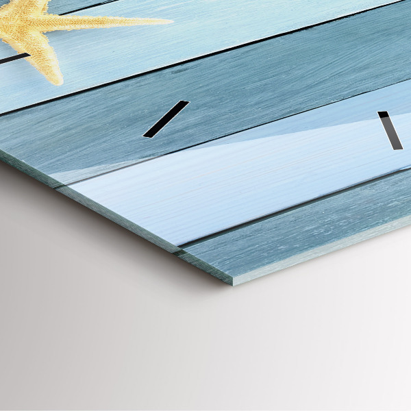 Reloj cuadrado Tablas rayas y concha