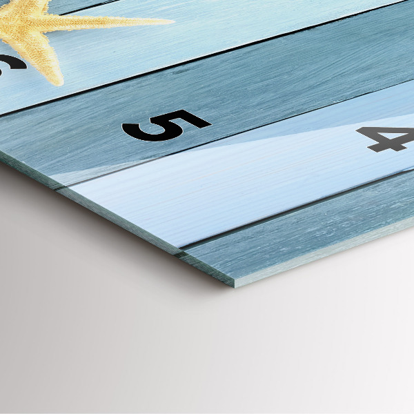 Reloj cuadrado Tablas rayas y concha