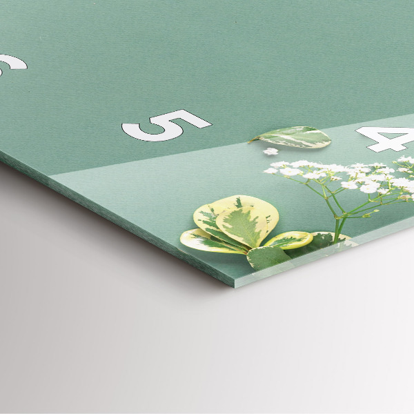 Reloj de pared cuadrado Flores delicadas