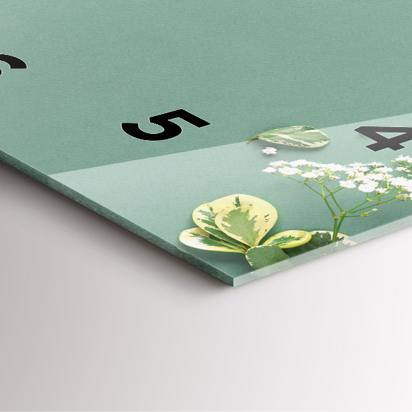 Reloj de pared cuadrado Flores delicadas