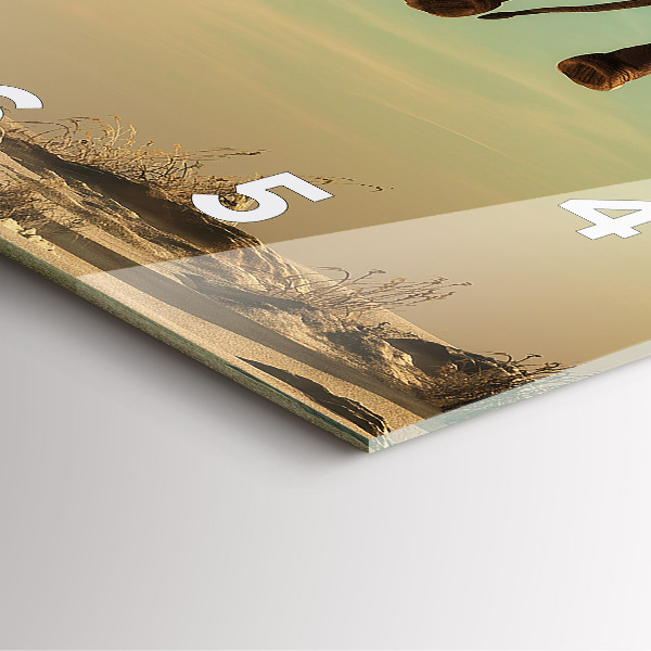 Reloj de pared cuadrado Elefante en un árbol