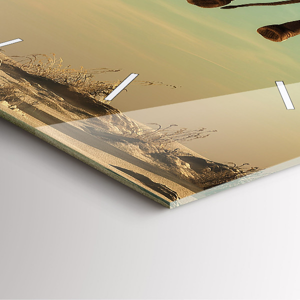 Reloj de pared cuadrado Elefante en un árbol