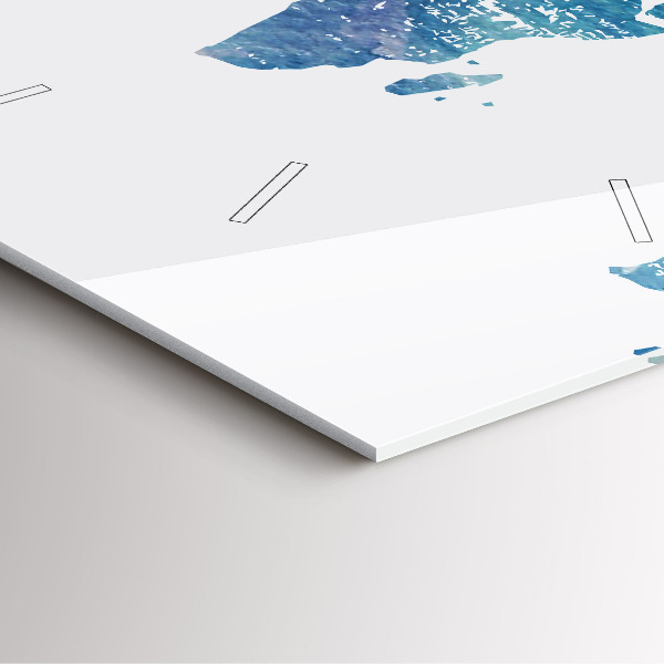 Reloj de pared cuadrado Mapamundi