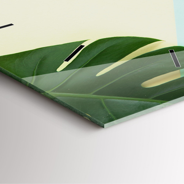 Reloj de pared cuadrado Hojas de Monstera