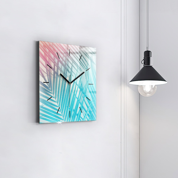 Reloj cuadrado Palmera tropical