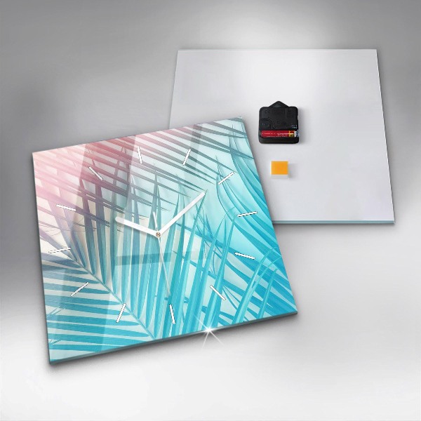 Reloj cuadrado Palmera tropical