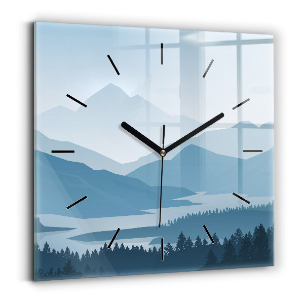 Reloj cuadrado Paisaje montañoso