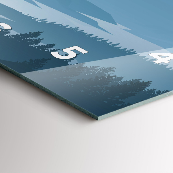 Reloj cuadrado Paisaje montañoso