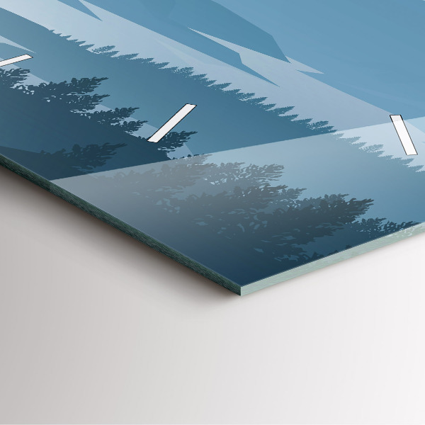 Reloj cuadrado Paisaje montañoso