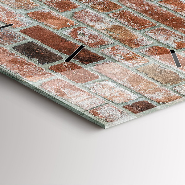 Reloj de pared cuadrado Pared de ladrillos