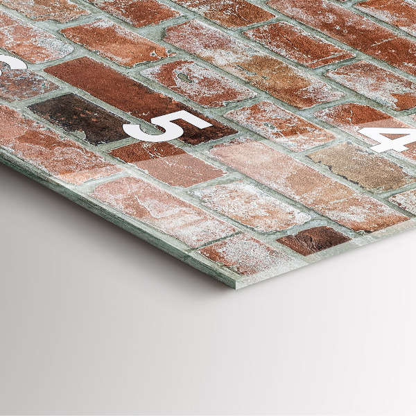 Reloj de pared cuadrado Pared de ladrillos