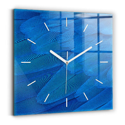 Reloj de pared cuadrado Pluma de ave