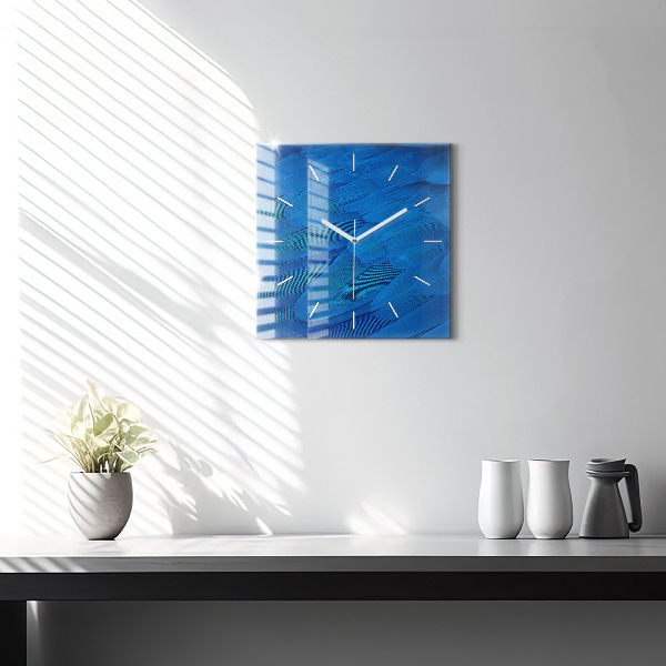 Reloj de pared cuadrado Pluma de ave