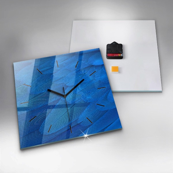Reloj de pared cuadrado Pluma de ave