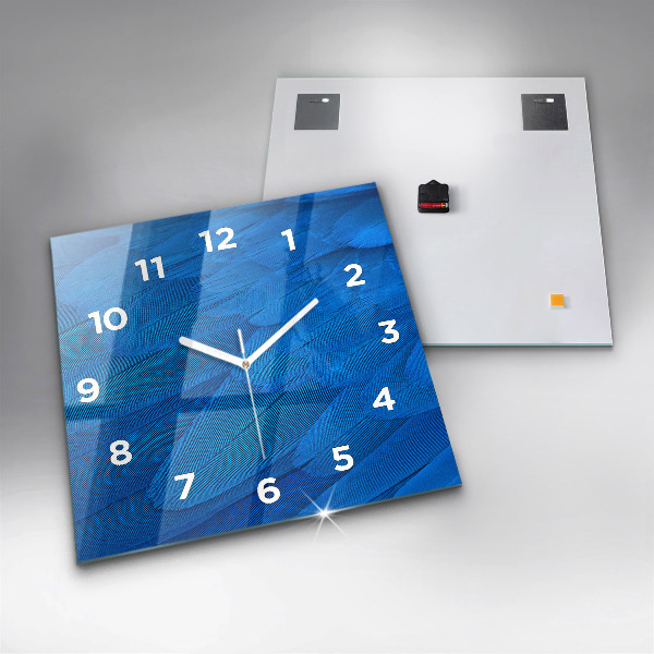 Reloj de pared cuadrado Pluma de ave
