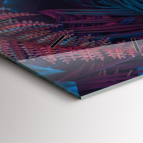 Reloj de pared cuadrado Flores exóticas