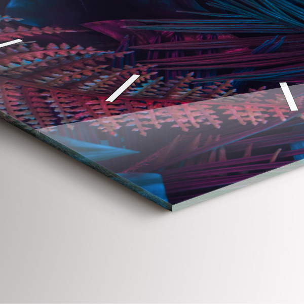 Reloj de pared cuadrado Flores exóticas