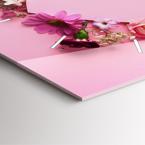 Reloj cuadrado Corazón de flores