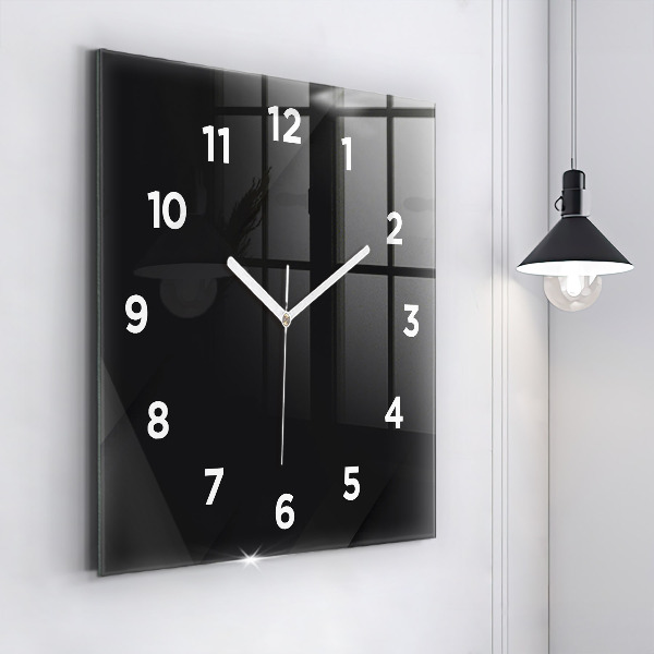 Reloj de pared cuadrado Pared oscura