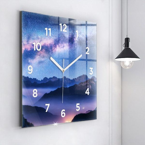 Reloj de pared cuadrado Vía láctea