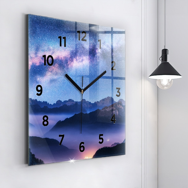 Reloj de pared cuadrado Vía láctea