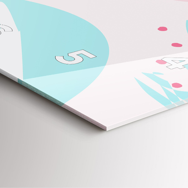 Reloj de pared cuadrado Abstracción pastel