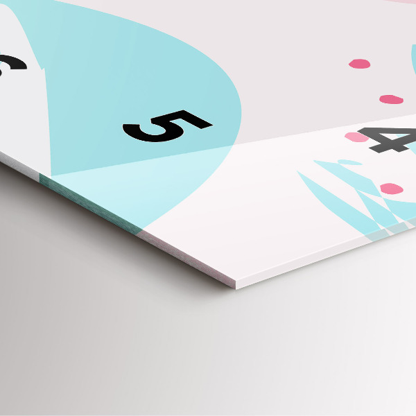 Reloj de pared cuadrado Abstracción pastel