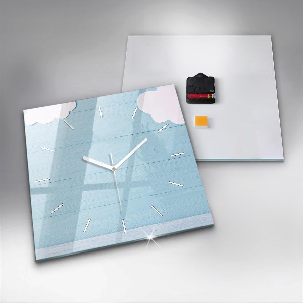 Reloj cuadrado Pizarra infantil