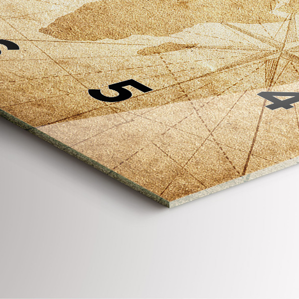 Reloj cuadrado Mapamundi vintage