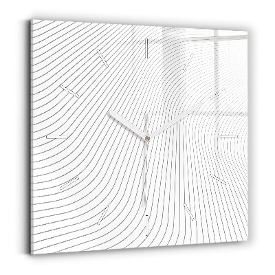 Reloj de pared cuadrado Líneas abstractas