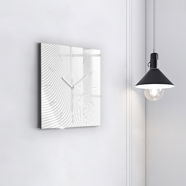 Reloj de pared cuadrado Líneas abstractas