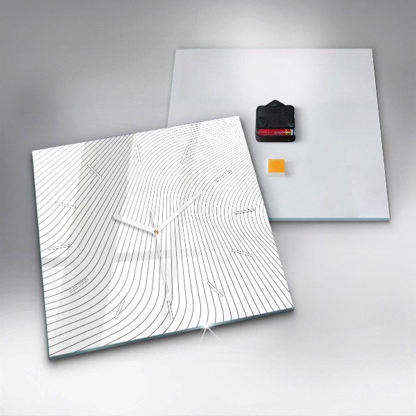 Reloj de pared cuadrado Líneas abstractas