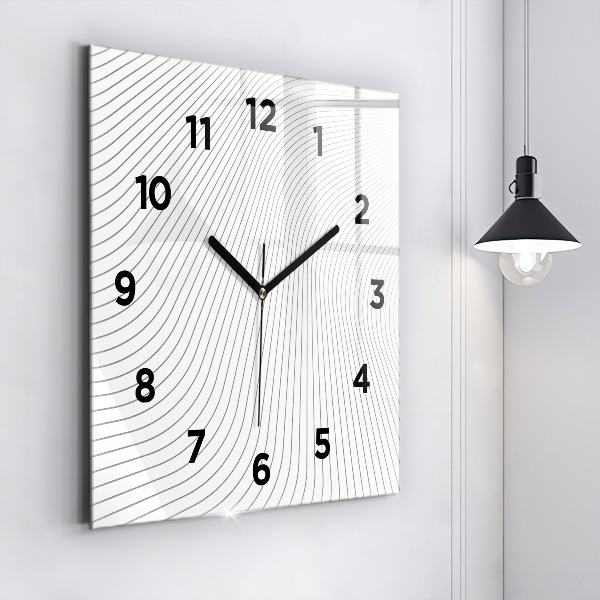 Reloj de pared cuadrado Líneas abstractas