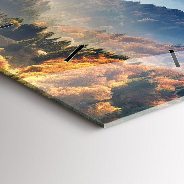 Reloj de pared cuadrado Paisaje de montaña