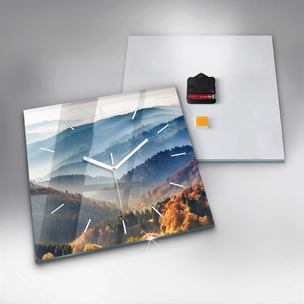 Reloj de pared cuadrado Paisaje de montaña
