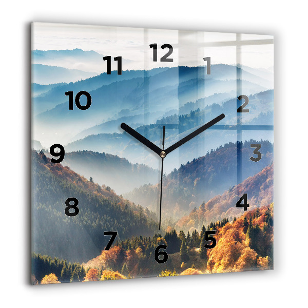 Reloj de pared cuadrado Paisaje de montaña