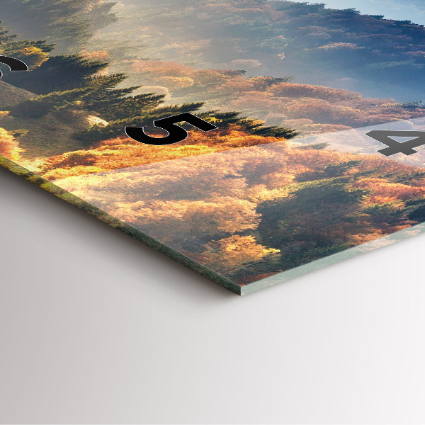 Reloj de pared cuadrado Paisaje de montaña