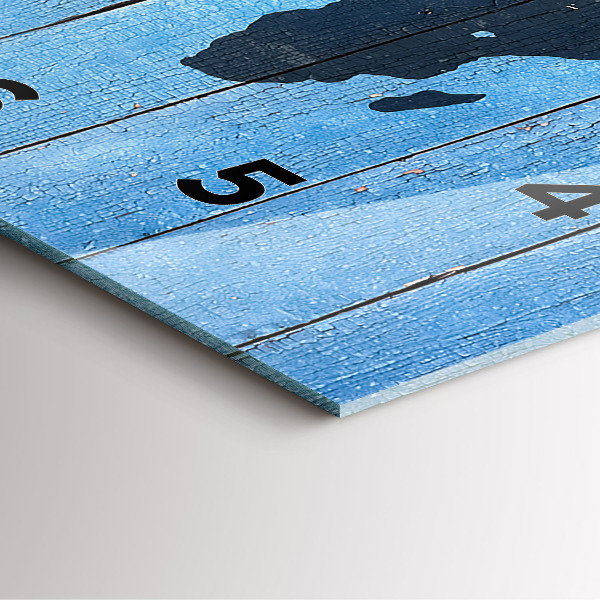 Reloj cuadrado Tablero mapamundi