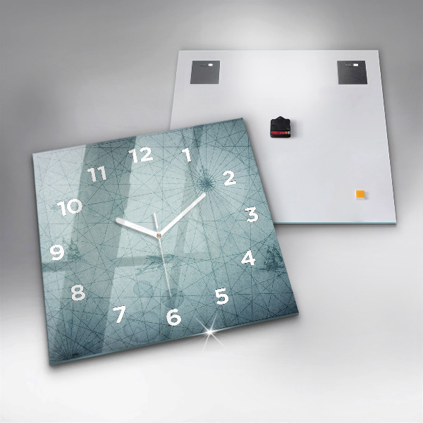 Reloj cuadrado Mapa vintage