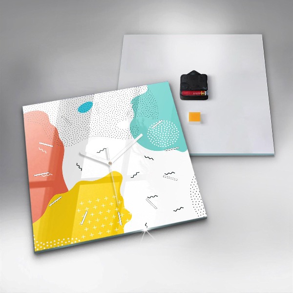 Reloj cuadrado POP abstracto