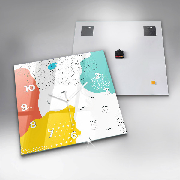 Reloj cuadrado POP abstracto