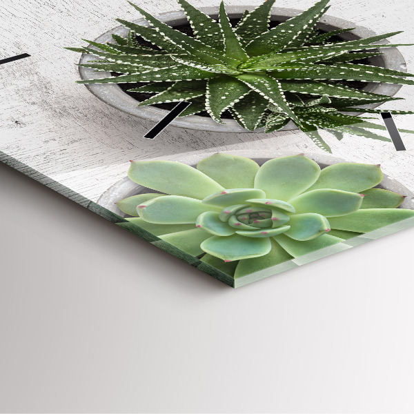 Reloj cuadrado Plantas decorativas