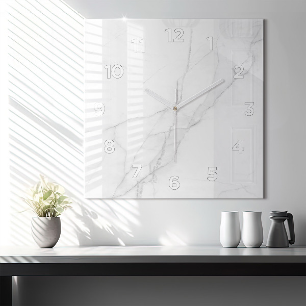 Reloj de pared cuadrado Mármol decorativo